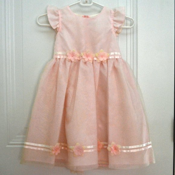 Perfectly Dressed Size 6 Girl's Formal Occasion Peach/Pink Dress - Picture 1 of 7